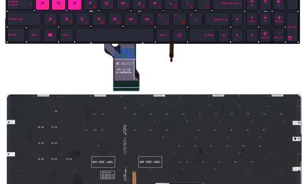 Клавиатура для ноутбука Asus ROG (GL502VM) с подсветкой (Light), Black, (No Frame) RU