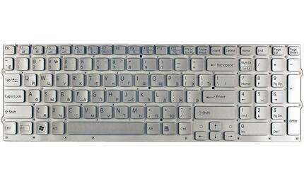 Клавиатура для ноутбука Sony Vaio (VPC-CB17, VPC-CB) Silver, (No Frame) RU - фото 2