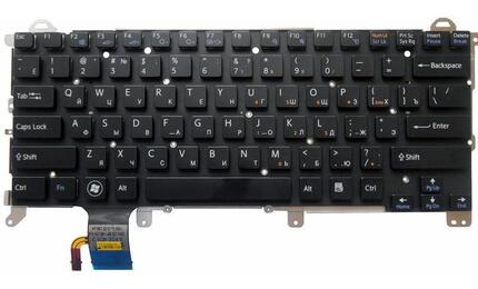 Клавиатура для ноутбука Sony Vaio (VPCZ, VPC-Z1) с подсветкой (Light), Black, (No Frame) RU - фото 2