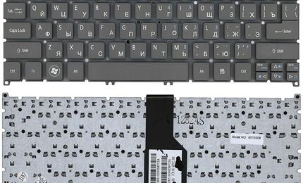 Клавиатура для ноутбука Acer Aspire S3, S5 Gray, (No Frame) RU