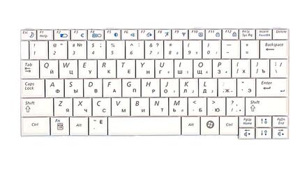 Клавиатура для ноутбука Samsung (Q210, Q208) White, RU - фото 2
