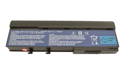 Усиленная аккумуляторная батарея для ноутбука Acer BTP-ANJ1 Aspire 3620 11.1V Black 6600mAh OEM Усиленная аккумуляторная батарея для ноутбука Acer BTP-ANJ1 Aspire 3620 11.1V Black 6600mAh OEM - фото 4
