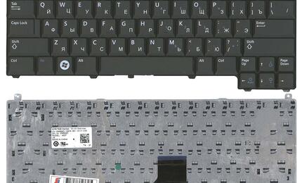 Клавиатура для ноутбука Dell Latitude (E4200) с подсветкой (Light), Black, RU
