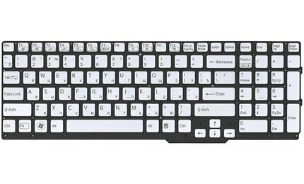 Клавиатура для ноутбука Sony Vaio (SVS15) с подсветкой (Light), Silver, (No Frame) RU - фото 2