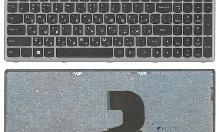 Клавиатура для ноутбука Lenovo Ideapad P500, Z500, Z500A, Z500G, Z500T Black, (Gray Frame) RU