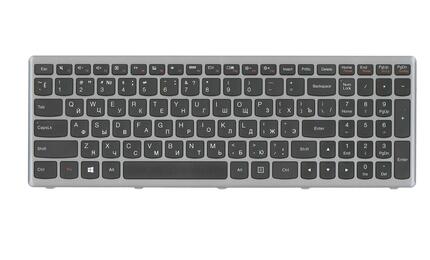 Клавиатура для ноутбука Lenovo Ideapad P500, Z500, Z500A, Z500G, Z500T Black, (Gray Frame) RU - фото 2