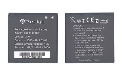 Аккумуляторная батарея для смартфона Prestigio PAP4044 4044 Multiphone 3.7V Black 1500mAh 5.55Wh