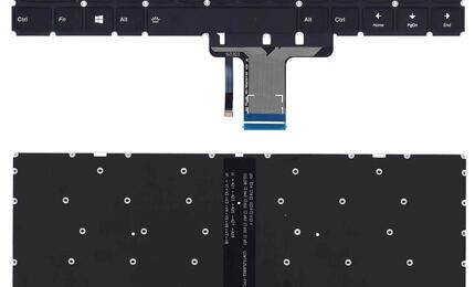 Клавиатура для ноутбука Lenovo Yoga (710-14IKB) Black с подсветкой (Light) (No Frame) RU