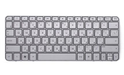 Клавиатура для ноутбука HP Mini (210-2000) Silver, (Silver Frame) RU - фото 2