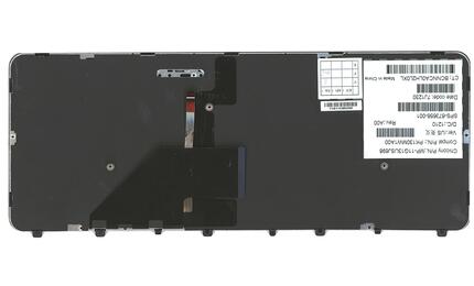 Клавиатура для ноутбука HP Folio (13-1000, 13-2000) с подсветкой (Light), Black, (Black Frame) RU - фото 3