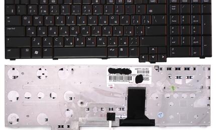 Клавиатура для ноутбука HP Elitebook (8730W) с указателем (Point Stick), Black, RU