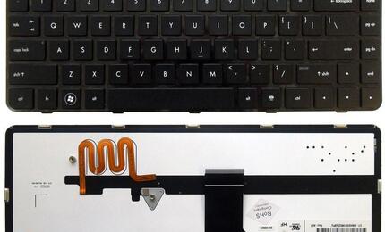 Клавиатура для ноутбука HP Pavilion (DM4-1000, DV5-2000, DV5-2100) с подсветкой (Light), Black, (Black Frame) RU