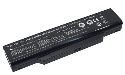 Аккумуляторная батарея для ноутбука Clevo W130HUBAT-6 6-87-W130S-4D7 11.1V Black 5600mah OEM
