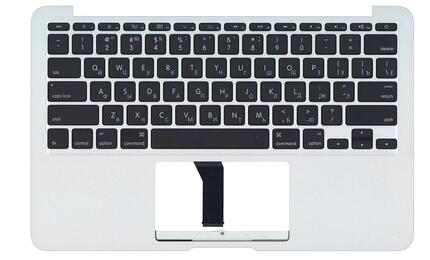 Клавиатура для ноутбука Apple MacBook Air 2013+ (A1465) Black, (Silver TopCase), RU (горизонтальный энтер) - фото 3