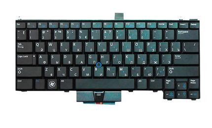 Клавиатура для ноутбука Dell Latitude (E4310) с подсветкой (Light), с указателем (Point Stick) Black, RU/EN - фото 2
