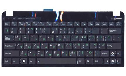 Клавиатура для ноутбука Asus Eee PC 1011, 1015, 1016, 1018, 1025, X101 Black, (Black Frame) RU - фото 2