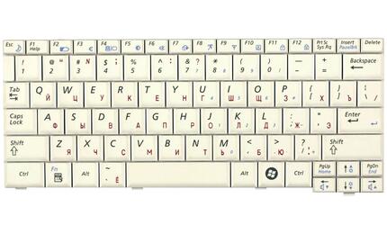 Клавиатура для ноутбука Samsung (N120, N510) White, RU - фото 2