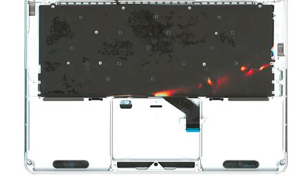 Клавиатура для ноутбука Apple MacBook Pro (A1425) Black, (Silver TopCase), RU (горизонтальный энтер) - фото 2