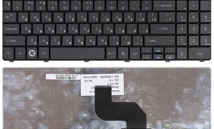 Клавиатура для ноутбука Acer Aspire (5334, 5516, 5517, 5532, 5534, 5541, 5732) eMachines (E430, E525, E527, E625, E627, E628, E630, E725, G525, G625, G627) Black, RU