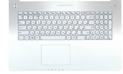 Клавиатура для ноутбука Asus (N750) Silver, с подсветкой (Light), (Silver TopCase), RU - фото 3