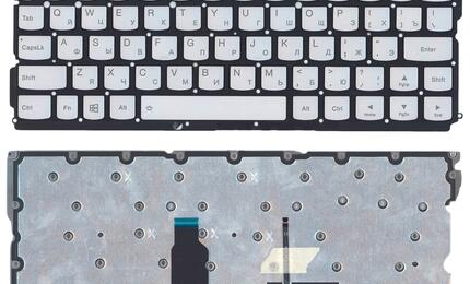 Клавиатура для ноутбука Lenovo Yoga (900S-12ISK) Silver с подсветкой (Light), (No Frame) RU