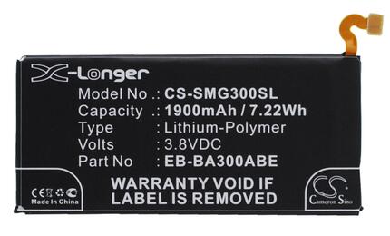 Аккумуляторная батарея для смартфона Samsung CS-SMG300SL Galaxy A3 SM-A300F 3.8V Black 1900mAh 7.22Wh