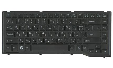 Клавиатура для ноутбука Fujitsu LifeBook (LH532, LH522) Black, (Black Frame) RU - фото 2