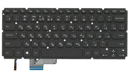 Клавиатура для ноутбука Dell XPS (14R) с подсветкой (Light), Black, (No Frame) RU - фото 2