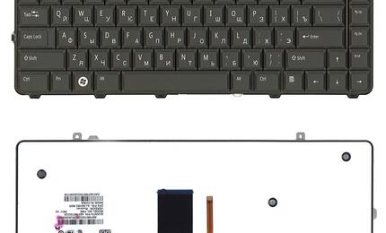 Клавиатура для ноутбука Dell Studio 1535, 1536, 1537, 1555, 1557, 1558 с подсветкой (Light). Black, RU