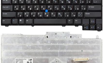 Клавиатура для ноутбука Dell Latitude (D620, D630, D820, D830) с указателем (Point Stick), Black, RU