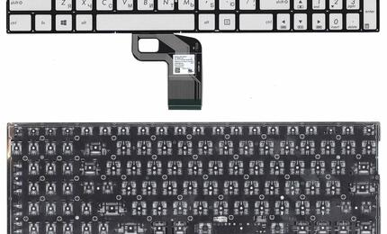 Клавиатура для ноутбука Asus (UX560UA) Silver с подсветкой, (No Frame) RU