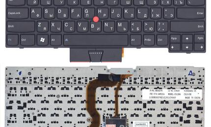 Клавиатура для ноутбука Lenovo ThinkPad (T430, T430I, X230, T530, L430, L530) с указателем (Point Stick) Black, Black Frame, RU