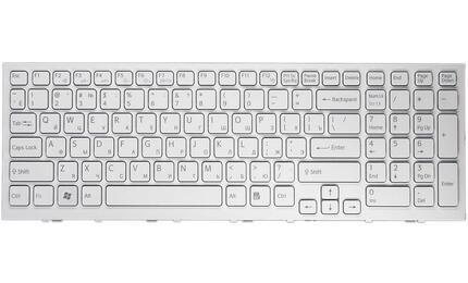 Клавиатура для ноутбука Sony Vaio (VPC-EE, VPCEE) White, (White Frame) RU - фото 2