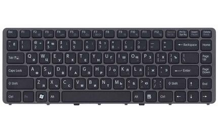 Клавиатура для ноутбука Sony Vaio (VGN-NW) Black, (Black Frame) RU - фото 2