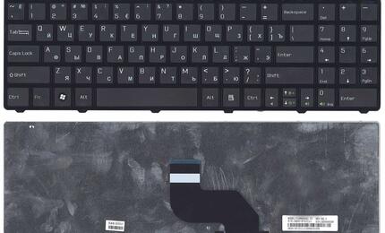 Клавиатура для ноутбука MSI (CR640, CX640) Black, (Black Frame), RU
