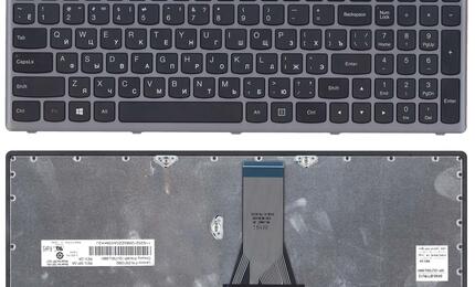 Клавиатура для ноутбука Lenovo IdeaPad Flex 15, G500S, G505, G505A, G505G, G505S, S500, S510, S510p, Z510, Black, (Silver Frame), RU