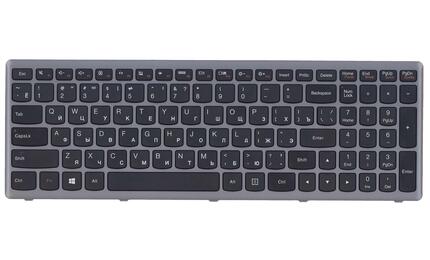 Клавиатура для ноутбука Lenovo IdeaPad Flex 15, G500S, G505, G505A, G505G, G505S, S500, S510, S510p, Z510, Black, (Silver Frame), RU - фото 2