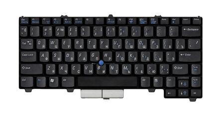 Клавиатура для ноутбука Dell Latitude (D410) с указателем (Point Stick), Black, RU - фото 2