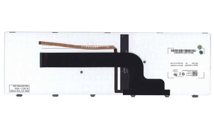 Клавиатура для ноутбука Dell Inspiron (15-7000, 7537) Black, RU с подсветкой (Light), Silver, (Silver Frame) RU - фото 3