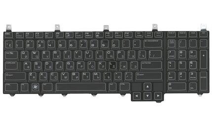 Клавиатура для ноутбука Dell Alienware (M17X) с подсветкой (Light), Black, RU/EN - фото 2