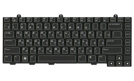 Клавиатура для ноутбука Dell Alienware (M14x R1, M14x R2) с подсветкой (Light), Black, RU/EN - фото 2