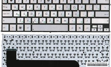 Клавиатура для ноутбука Asus Zenbook (UX21A, UX21E) Silver, (No Frame) RU