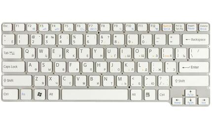 Клавиатура для ноутбука Sony Vaio (VPC-CW) White, (No Frame) RU - фото 2