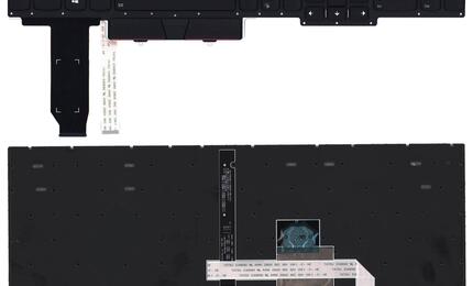 Клавиатура для ноутбука Lenovo ThinkPad E15 с подсветкой (Light), с указателем (Point Stick), Black, (No Frame), RU