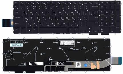 Клавиатура для ноутбука Dell Alienware M15 R1 2018 с подсветкой (Light), Black, RU