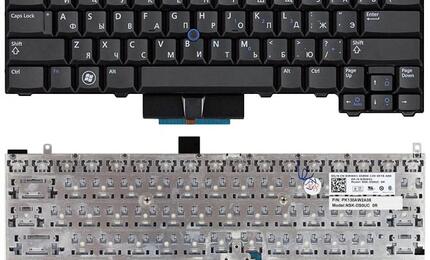 Клавиатура для ноутбука Dell Latitude (E4310) с указателем (Point Stick) Black, RU/EN