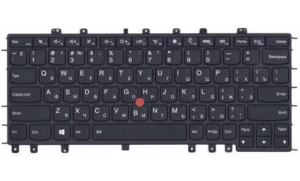 Клавиатура для ноутбука Lenovo ThinkPad (Yoga S1) с подсветкой (Light), с указателем (Point Stick), Black, Black Frame, RU - фото 2