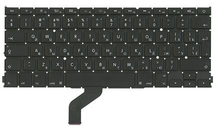Клавиатура для ноутбука Apple MacBook Pro (A1425) с подсветкой (Light) Black, (No Frame), RU (вертикальный энтер) - фото 2
