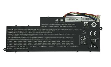 Аккумуляторная батарея для ноутбука Acer AC13C34 Aspire E3-112 11.4V Black 2600mAh OEM Аккумуляторная батарея для ноутбука Acer AC13C34 Aspire E3-112 11.4V Black 2600mAh OEM