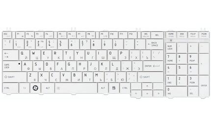 Клавиатура Toshiba Satellite (C650, C650D, C655, C655D, C660, C660D, C670, C670D, L650, L650D, L655, L655D, L660, L660D, L665, L665D, L670, L670D, L675, L675D, L750, L750D, L755, L755D, L770, L770D, L775, L775D) White, RU - фото 2